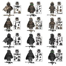 (12pcs-A) 12pcs Ghost Special Forces Call of Duty Delta Military Minifigures Toys