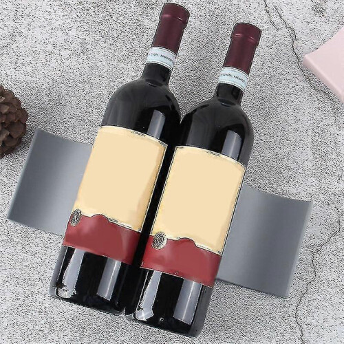 (Dark grey) Fridge Organiser Wine Beer Stacking Bottle Rack Kitchen Space Saving Can Holder 1