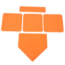 Baseball Bases Set with Softball Pitching Mats, Thickened Waterproof Rubber for Home Plate Practice, Durable & Non-Slip