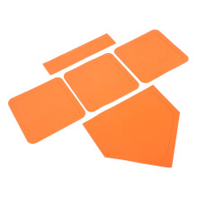 Baseball Pitching Mat and Home Plate Set with Durable Rubber Bases for Softball and Baseball Practice Fields