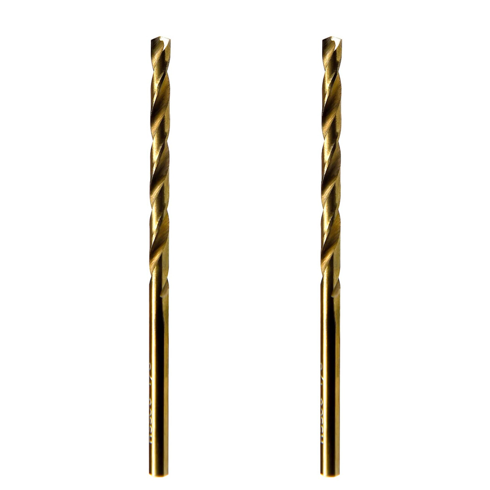 No.3 2Pcs Hss M35 Cobalt Twist Drill Bits 0.213" Jobber Length Straight Shank Wire Gauge Gage Jbn35g10r03p2 6482260895918