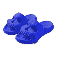 (44 45, SAPPHIRE BLUE) Fashion Colorful EVA Skull Slippers Lightweight Non-Slip Sandals for Home Bathroom
