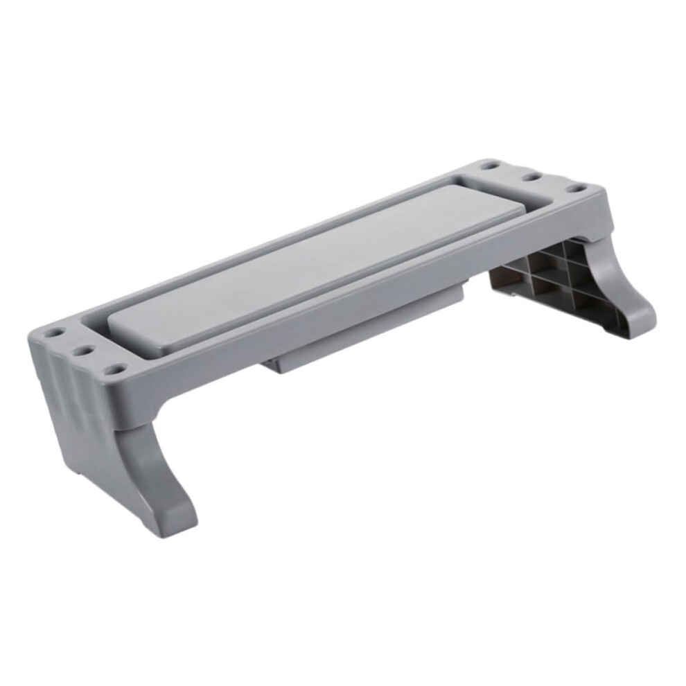 Laptop Monitor Stand With Drawer, Elevated Rack For Desktop, Space Optimizer For Home Office, Wood And Metal Design 6482260896359