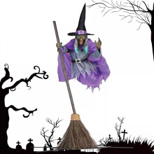 Halloween DecorOutdoor Garden 6ft Animated Hovering Witch Animatronics