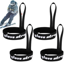 Ski Glove Straps - Elastic Ski Glove Wrist Loops, 4X Adjustable Snowboard Glove Holders, Winter Sports Accessory