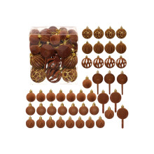 (Brown) 42 pcs Christmas Balls Christmas Gifts
