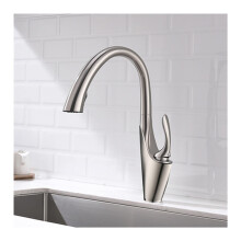 Kitchen Sink Tap, 360 Swivel Pull Out Pull Down Brass Kitchen Mixer Faucet for Cold & Hot Water, Black Brushed Finish