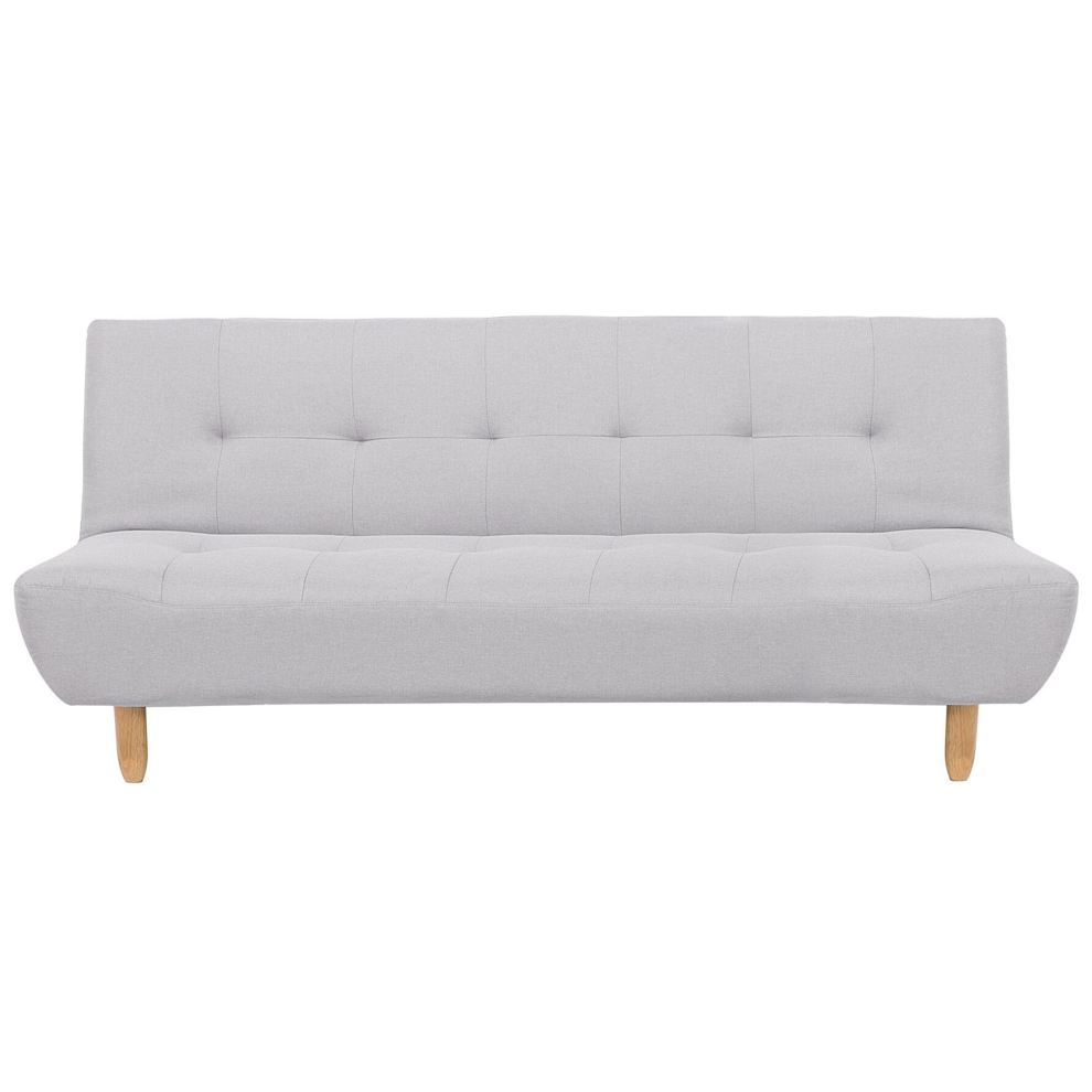 Sofa Bed 3 Seater ALSTEN Fabric Light Grey