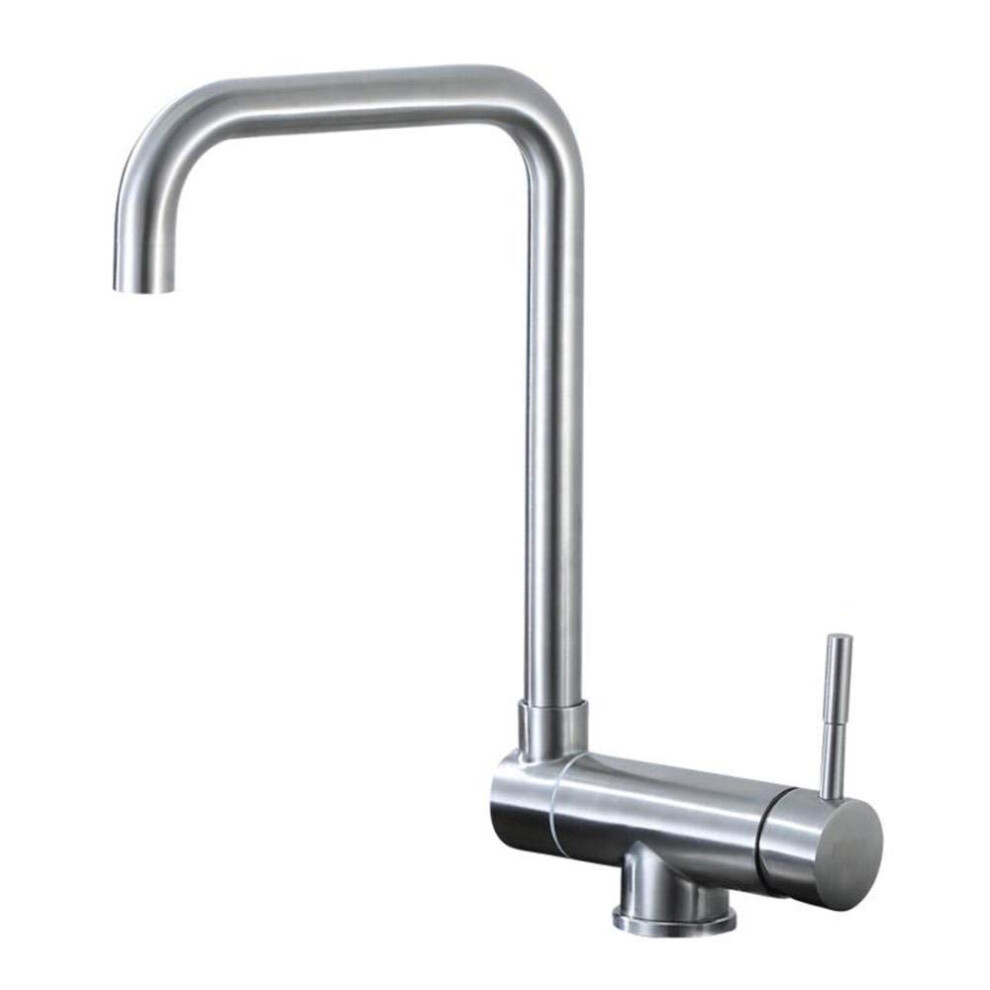 Kitchen Faucets 304 Stainless Steel Hot And Cold Folding Rotating Brushed Finish Sink Faucet For Inner Window Installation 6447073882289