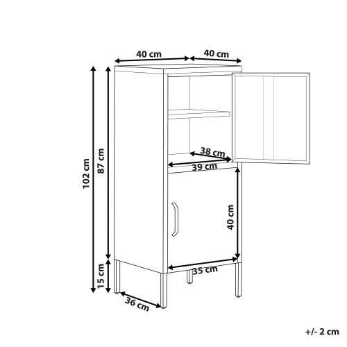 Beliani Storage Unit HURON Metal Green 1