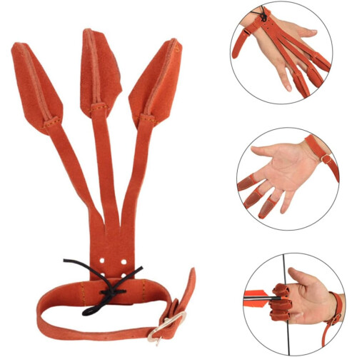 Three Finger Guard Bow Ring Protector Glove Stabilizer for Thumb Clicker Sling Accessories, Durable Material, Adjustable Size 2