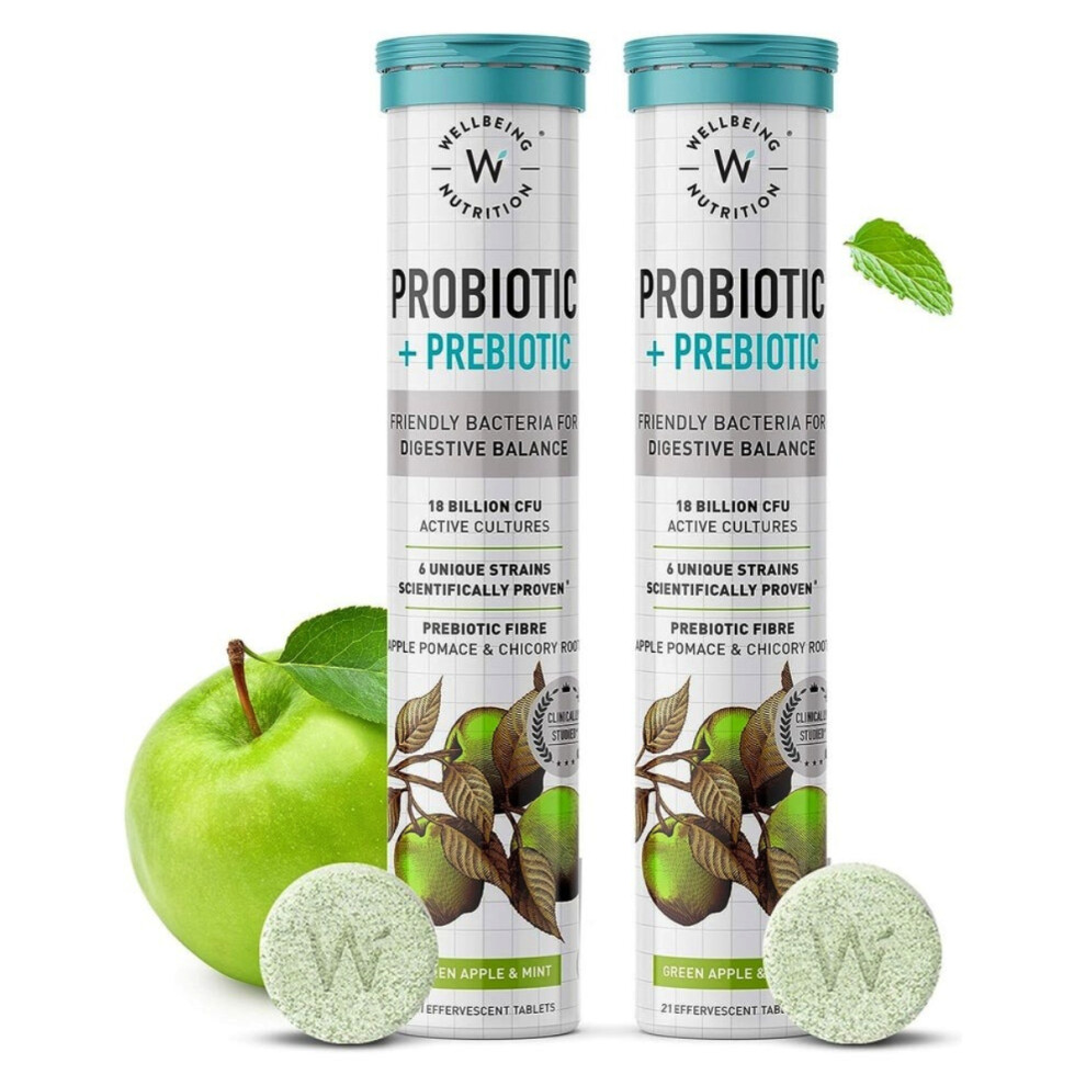 Wellbeing Nutrition Probiotic Prebiotic |Boosts natural defense by improving gut health - Pack Of 2