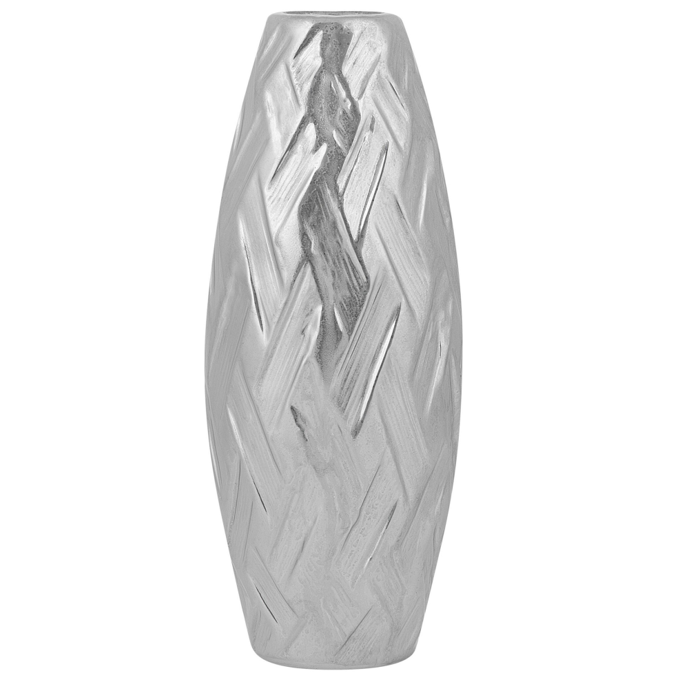 Decorative Vase ARPAD Stoneware 33 cm Silver