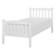 Bed Pine Wood GIVERNY 90 x 200 cm (EU Single) White