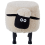 Beliani Storage Animal Stool SHEEP Fabric Light Beige 4