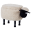 Beliani Storage Animal Stool SHEEP Fabric Light Beige 1