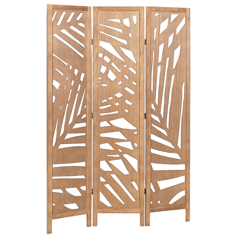 3 Panel Room Divider VERNAGO Light Brown 122 cm 170 cm