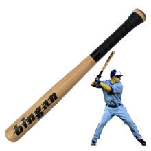 Baseball Bat 21-inch Wooden Bat with Wrapped Handle, Portable Baseball Equipment for Kids and Adults