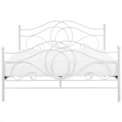 Beliani Bed Metal LYRA 160 x 200 cm (EU King Size) White 2