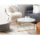 Beliani Coffee Table QUINCY Tempered Glass Marble/ Gold 2