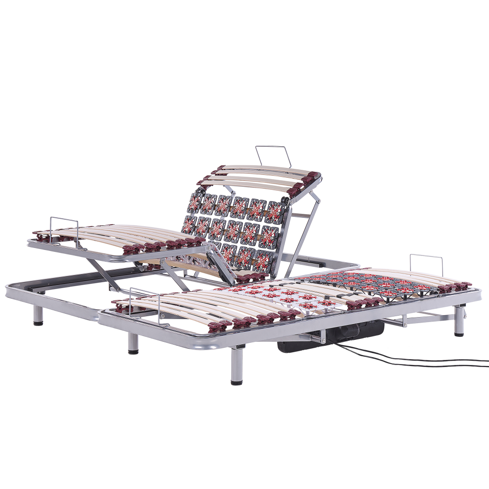 Set of 2 Electric Adjustable Bed Frames MOON 180 x 200 cm (EU Super King) Dark Grey