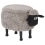 Beliani Storage Animal Stool SHEEP Fabric Grey 1