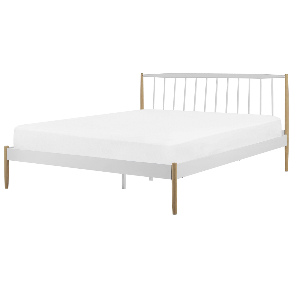 Bed Metal MAURS 140 x 200 cm (EU Double) White