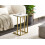 Beliani Side Table PANDALE White Marble 2