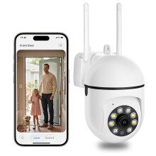 2K Indoor Pan/Tilt Smart Security Camera WiFi, 1080P HD Dog Camera, Night Vision, Two-Way Talk, Motion Detection