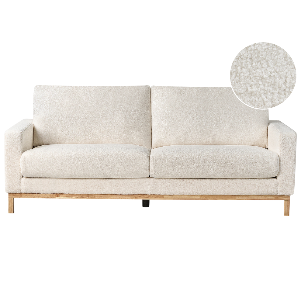 Sofa 2 Seater SIGGARD Boucle White