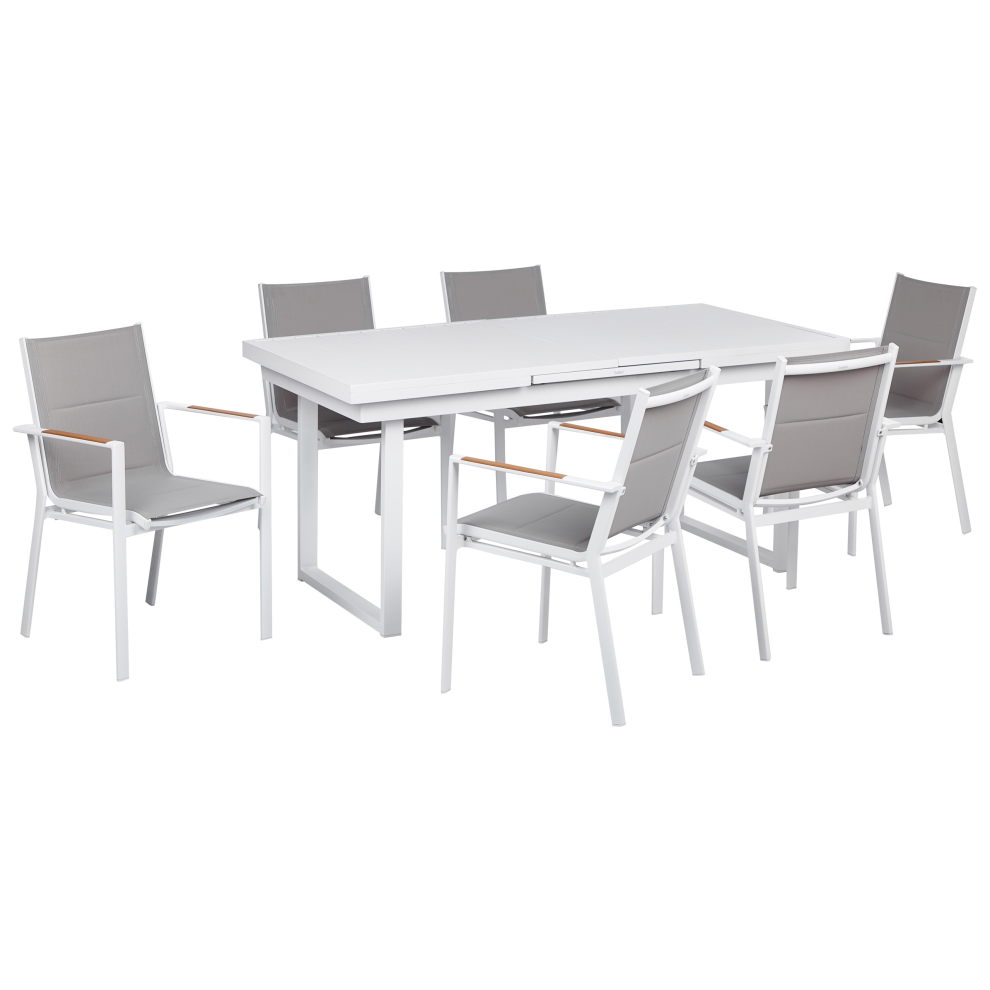 Garden Dining Set 6 Seater VALCANETTO/BUSSETO Metal Grey