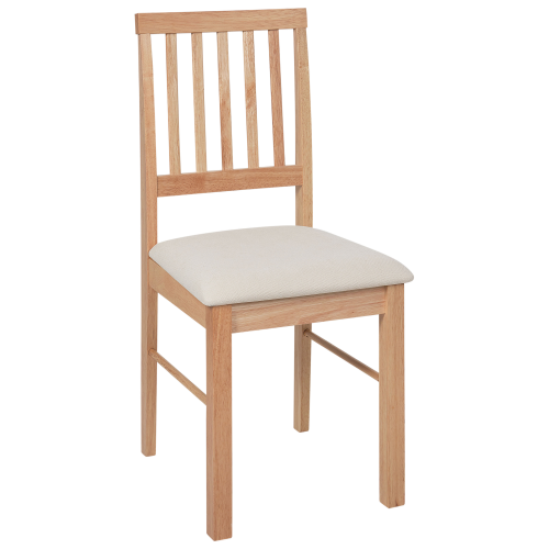 Beliani Set of 2 Dining Chairs ORONO Wood Light Brown 2
