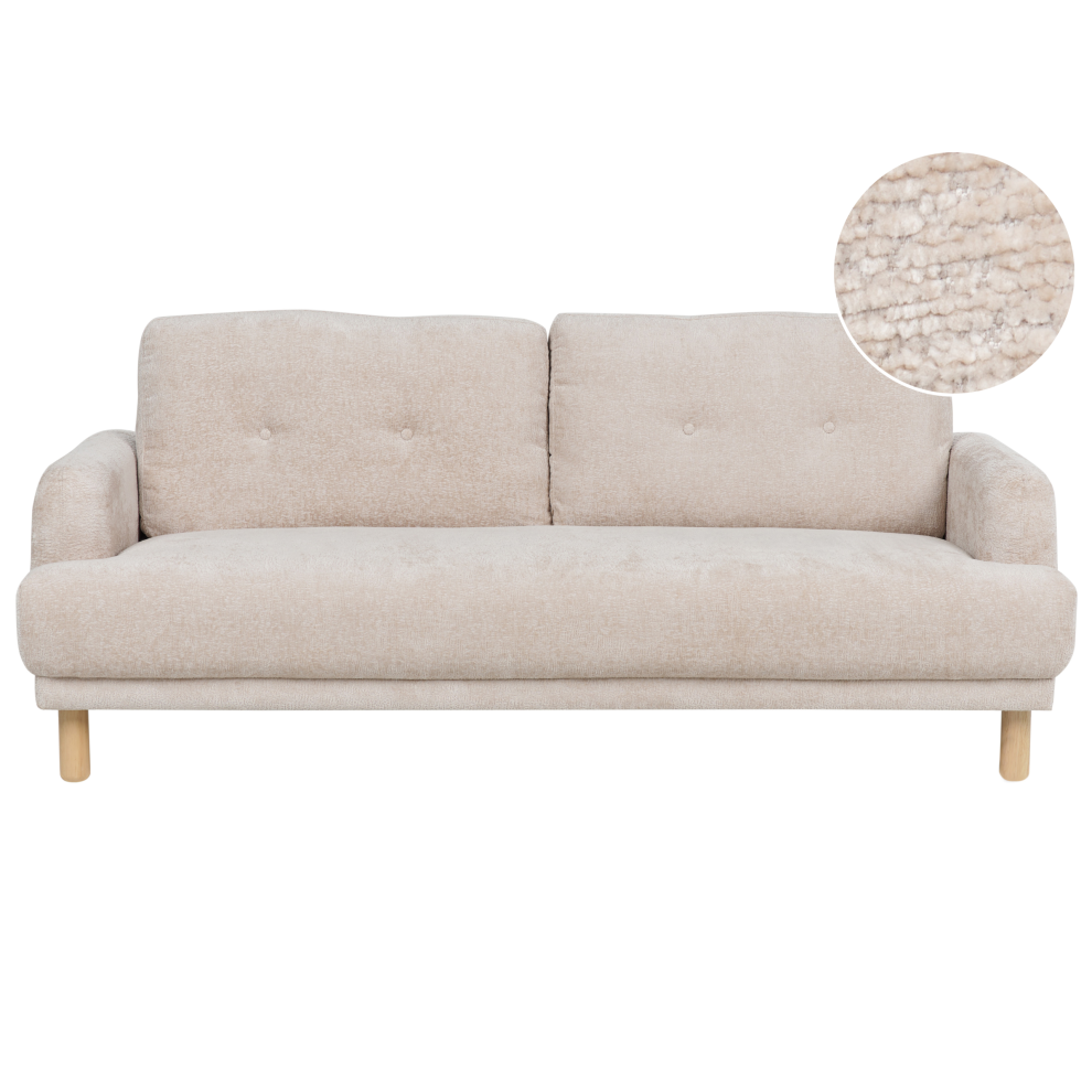Sofa 3 Seater TUVE Boucle Beige