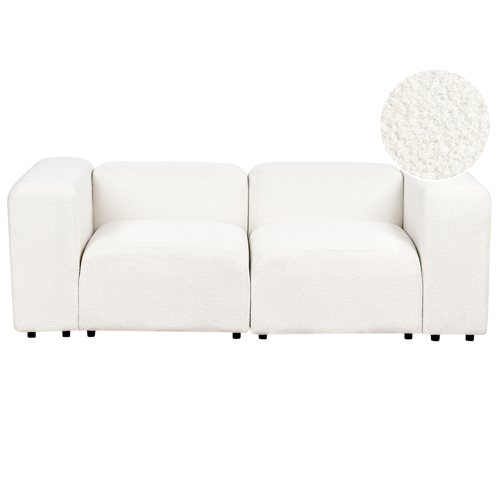 Modular Sofa 2 Seater FALSTERBO Boucle White