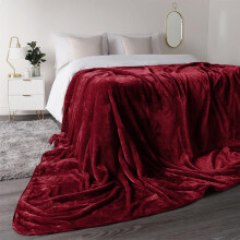 (Super King Fleece Blanket) Christmas Red Blankets Soft Cozy Warm Thick Sherpa Fleece Travel Blanket