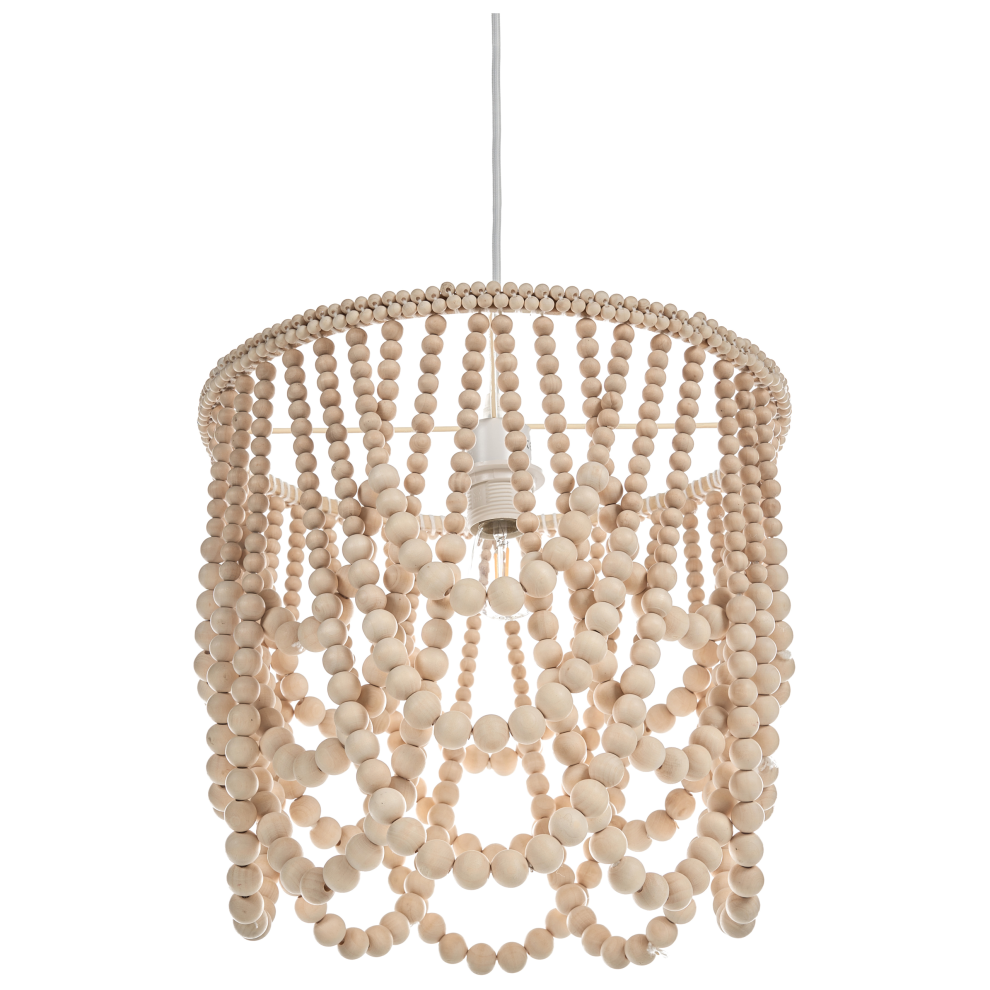 Chandelier PUSWELI Wood Light Brown