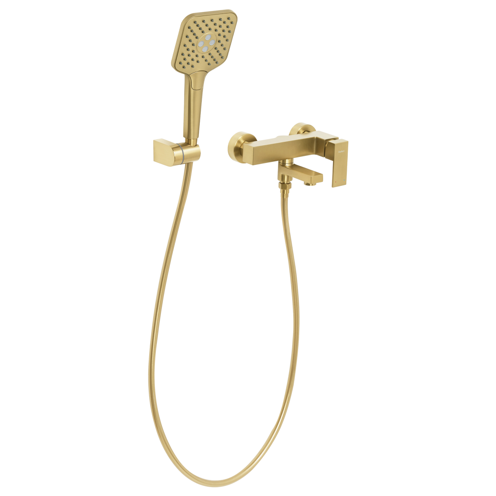Wall Mounted Bath Shower Mixer Tap TARAPOTO Gold