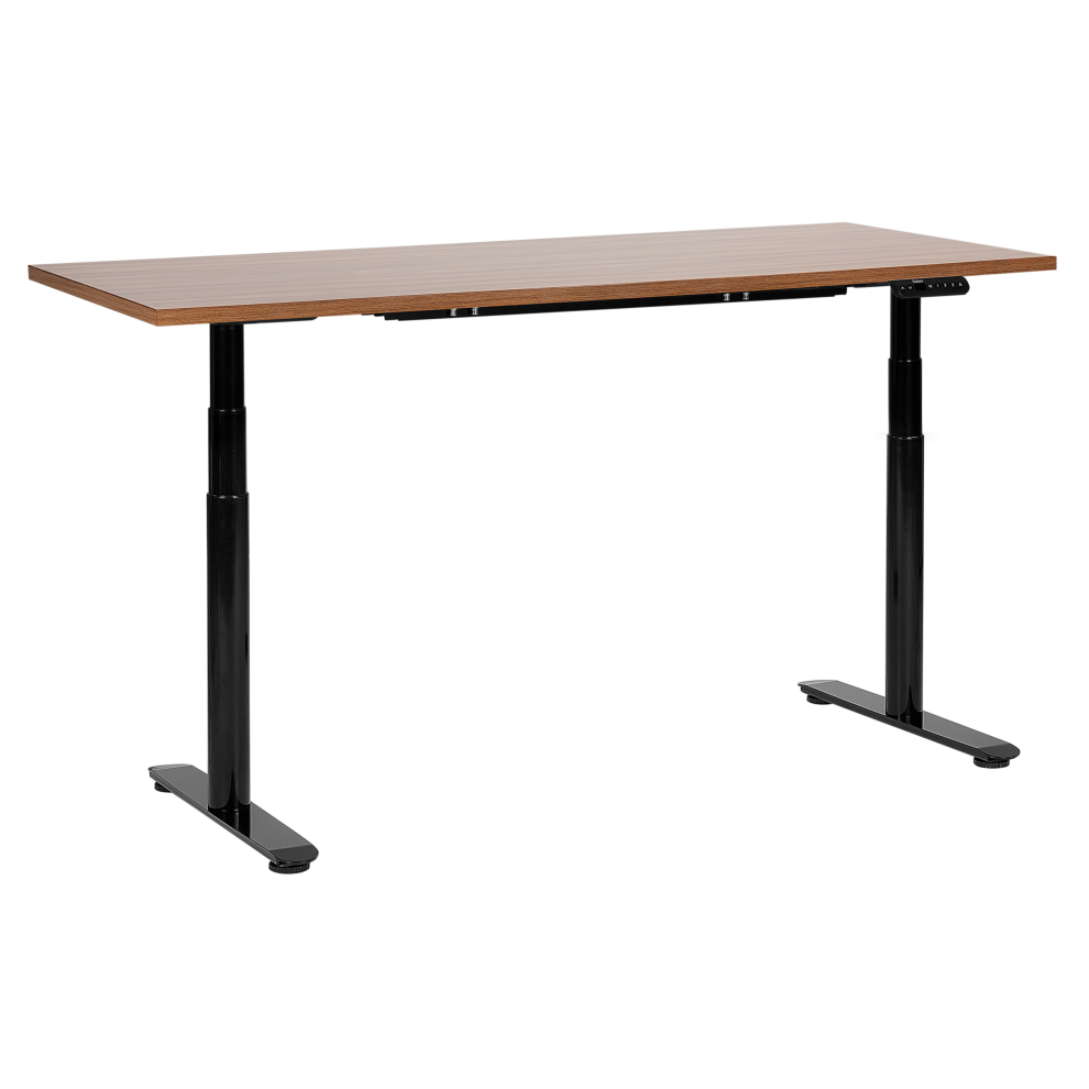 Electric Adjustable Standing Desk DESTINAS Brown/ Black 160 cm 72 cm