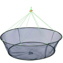 Foldable Fishing Net Hand Casting Crab Net for Crayfish Shrimp Minnow 25-Inch Durable Nylon Mesh Cage