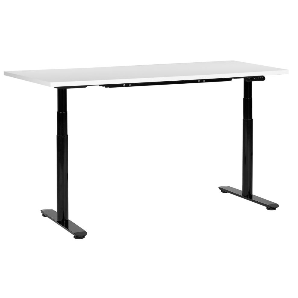 Electric Adjustable Standing Desk DESTINAS White/ Black 160 cm 72 cm