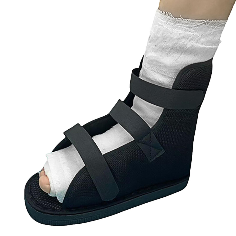 Fracture Recovery Shoes Open Toe Plaster Cast Boot for Swollen Feet Adjustable Support Rehabilitation Sock Cover