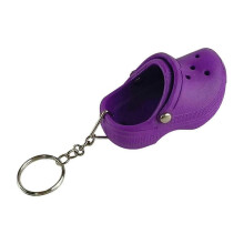 (Purple)100%New,Mini Crocs Sandal Keychain Charm Keyring Key Holder Novelty keychain Gift