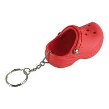 (Red)100%New,Mini Crocs Sandal Keychain Charm Keyring Key Holder Novelty keychain Gift