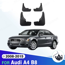 4pcs Car Fender for Audi A4 B8 2008 2009 2010 2011 2012 2013 2014 2015 Mud Flaps Splash Guards Auto Mudflap Mudguard Accessories