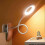 (Pink)Led Clip-on Reading Lamp Dimmable Eye Protection Table Lamp 2