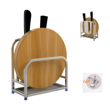 304 Stainless Steel Cutting Board Knife Organizer Block Holder with Hooks for Kitchen Storage and Organization