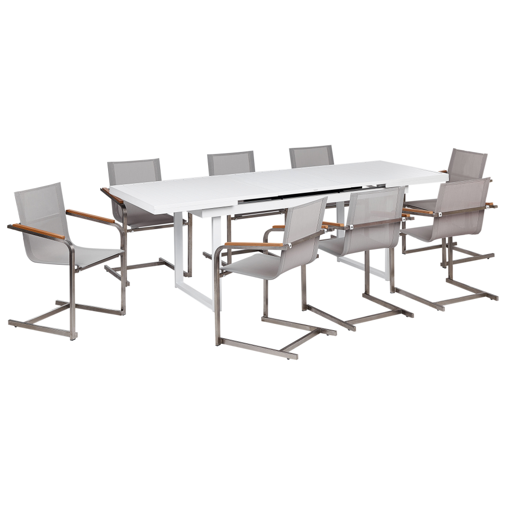 Garden Dining Set 8 Seater VALCANETTO/COSOLETO Metal Beige