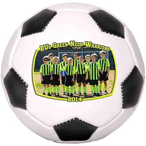 Personalized Custom Photo Soccer Ball - Full Size Regulation Size - Any Image, Text, or Logo Customization Available 1