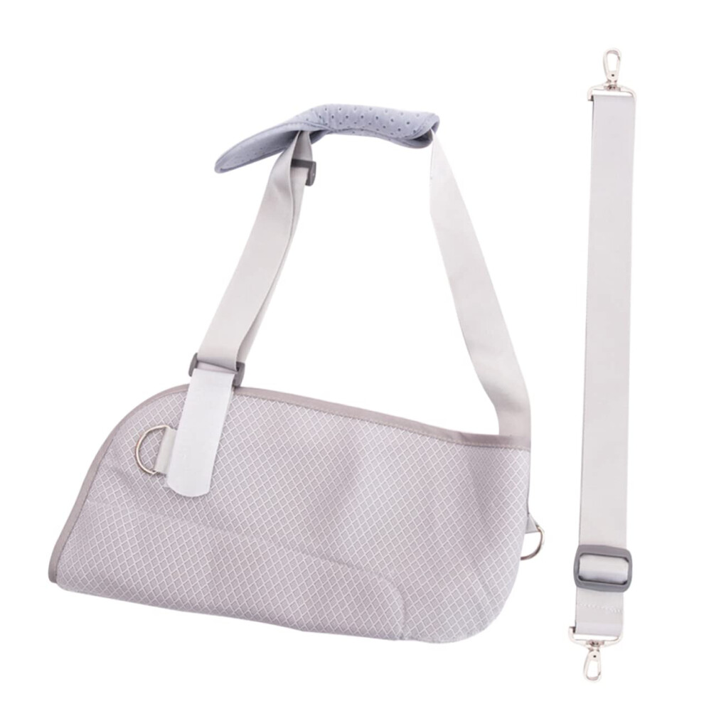 Breathable Arm Sling for Shoulder Support Adjustable Grey Size M Medical Strap for Injury Recovery