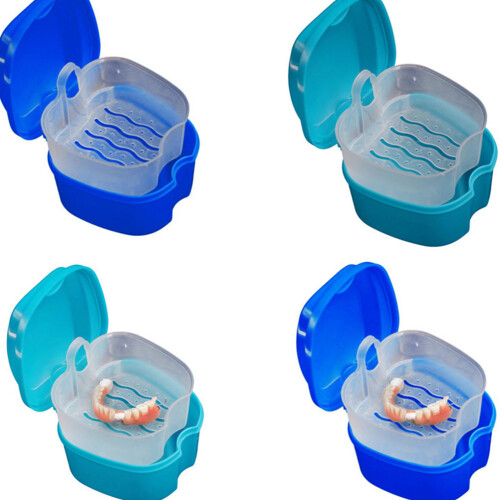 Multi Color Denture Storage Box Plastic Case for Retainer Safe Use 1